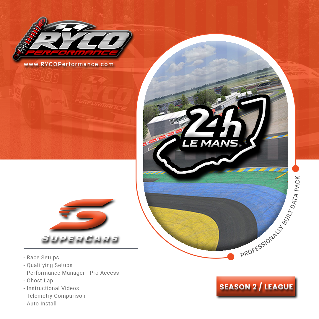 Supercars Data Packs – RYCO Performance / iRacing Setup Shop